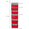 Household Essentials 2168-1 Over-the- Over-the-Door Organizer, Orange(Red)