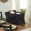 Household Essentials 2212-1 Krush Canvas Utility Tote | Reusable Grocery Shopping Bag | Laundry Carry Bag | Black(Black)