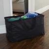 Household Essentials 2212-1 Krush Canvas Utility Tote | Reusable Grocery Shopping Bag | Laundry Carry Bag | Black(Black)