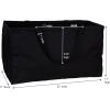 Household Essentials 2212-1 Krush Canvas Utility Tote | Reusable Grocery Shopping Bag | Laundry Carry Bag | Black(Black)