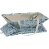 Household Essentials 2212-1 Krush Canvas Utility Tote | Reusable Grocery Shopping Bag | Laundry Carry Bag | Black(Blue Floral)