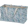 Household Essentials 2212-1 Krush Canvas Utility Tote | Reusable Grocery Shopping Bag | Laundry Carry Bag | Black(Blue Floral)