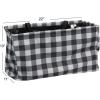 Household Essentials 2212-1 Krush Canvas Utility Tote | Reusable Grocery Shopping Bag | Laundry Carry Bag | Black(Buffalo Plaid)