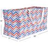 Household Essentials 2212-1 Krush Canvas Utility Tote | Reusable Grocery Shopping Bag | Laundry Carry Bag | Black(Chevron)