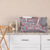 Household Essentials 2212-1 Krush Canvas Utility Tote | Reusable Grocery Shopping Bag | Laundry Carry Bag | Black(Flower)