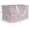 Household Essentials 2212-1 Krush Canvas Utility Tote | Reusable Grocery Shopping Bag | Laundry Carry Bag | Black(Geometric)