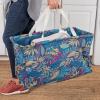 Household Essentials 2212-1 Krush Canvas Utility Tote | Reusable Grocery Shopping Bag | Laundry Carry Bag | Black(Leaf)