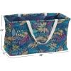 Household Essentials 2212-1 Krush Canvas Utility Tote | Reusable Grocery Shopping Bag | Laundry Carry Bag | Black(Leaf)