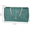 Household Essentials 2212-1 Krush Canvas Utility Tote | Reusable Grocery Shopping Bag | Laundry Carry Bag | Black(Teal Geo)