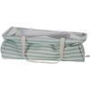 Household Essentials 2212-1 Krush Canvas Utility Tote | Reusable Grocery Shopping Bag | Laundry Carry Bag | Black(Teal Stripe)