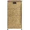 Household Essentials 3 Compartment Laundry Sorter, Wicker Laundry Sorter(Brown)