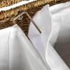 Household Essentials 3 Compartment Laundry Sorter, Wicker Laundry Sorter(Brown)