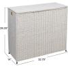 Household Essentials 3 Compartment Laundry Sorter, Wicker Laundry Sorter(White)
