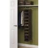 Household Essentials 311322 Hanging Shoe Storage Organizer for Closets |10 Pocket Shelves | Natural Canvas(Coffee)