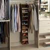 Household Essentials 311322 Hanging Shoe Storage Organizer for Closets |10 Pocket Shelves | Natural Canvas(Coffee)