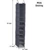 Household Essentials 311322 Hanging Shoe Storage Organizer for Closets |10 Pocket Shelves | Natural Canvas(Denim)