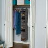 Household Essentials 311322 Hanging Shoe Storage Organizer for Closets |10 Pocket Shelves | Natural Canvas(Grey)