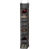 Household Essentials 311322 Hanging Shoe Storage Organizer for Closets |10 Pocket Shelves | Natural Canvas(Grey)
