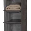Household Essentials 311322 Hanging Shoe Storage Organizer for Closets |10 Pocket Shelves | Natural Canvas(Grey)