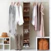 Household Essentials 311322 Hanging Shoe Storage Organizer for Closets |10 Pocket Shelves | Natural Canvas(Latte)