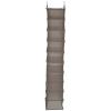 Household Essentials 311322 Hanging Shoe Storage Organizer for Closets |10 Pocket Shelves | Natural Canvas(Silver)