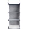 Household Essentials 311342 Hanging Closet Organizer | 3 Pocket Shelves | Natural Canvas(Denim)