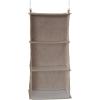 Household Essentials 311342 Hanging Closet Organizer | 3 Pocket Shelves | Natural Canvas(Latte)