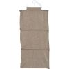 Household Essentials 311342 Hanging Closet Organizer | 3 Pocket Shelves | Natural Canvas(Latte)