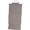 Household Essentials 311342 Hanging Closet Organizer | 3 Pocket Shelves | Natural Canvas(Silver)