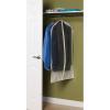 Household Essentials 311393 Hanging Garment Bag | Suit and Jacket Protector | Natural Cotton Canvas with Clear Vinyl Cover, Off-White(Suit Protector)