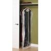 Household Essentials 311395 Hanging Garment Bag Dress Natural Cotton Canvas with Clear Vinyl Cover, Gown Protector,Off-White(Gown Protector)