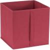 Household Essentials 332-1 Foldable Fabric Storage Bins | Set of 6 Cubby Cubes with Vertical Handles 6 Pack, Red(Maroon)