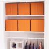 Household Essentials 332-1 Foldable Fabric Storage Bins | Set of 6 Cubby Cubes with Vertical Handles 6 Pack, Red(Orange)