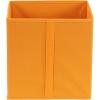 Household Essentials 332-1 Foldable Fabric Storage Bins | Set of 6 Cubby Cubes with Vertical Handles 6 Pack, Red(Orange)