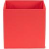 Household Essentials 332-1 Foldable Fabric Storage Bins | Set of 6 Cubby Cubes with Vertical Handles 6 Pack, Red(Red)