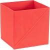 Household Essentials 332-1 Foldable Fabric Storage Bins | Set of 6 Cubby Cubes with Vertical Handles 6 Pack, Red(Red)