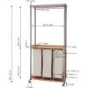 Household Essentials 3-Bag Laundry Sorter, Washable Linen Laundry Bags, 3-Load Capacity, Versatile, Light Ash(Natural)
