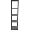 Household Essentials 5 Tier Storage Tower Metal, Grey Shelf – Black Frame, Ashwood(Slate)
