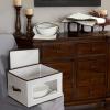 Household Essentials 547 Serving Piece Vision China Storage Box, Natural(Natural)