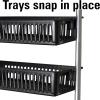 Household Essentials 6-Tier Basket Over-The-Door Organizer, Lime(Black)