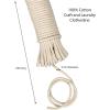 Household Essentials All-Purpose Cotton Clothesline Rope, 100, Off White(100 Feet)