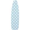 Household Essentials Arched T-Leg Ironing Board, Blue Geometric Pattern with Matching Feet