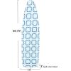 Household Essentials Arched T-Leg Ironing Board, Blue Geometric Pattern with Matching Feet