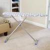 Household Essentials Arched T-Leg Ironing Board, Blue Geometric Pattern with Matching Feet
