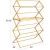 Household Essentials Bamboo Folding Clothes Drying Rack | Large Capacity, 14 Coated Metal Dowels, 28 Feet of Drying Space | Eco-Friendly, Collapsible Indoor Rack for Apartments, Homes & Dorms(Natural)