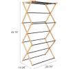 Household Essentials Bamboo V-Shaped Folding Clothes Drying Rack, Compact Upscale Laundry Rack with 8 Dowels(Drying Rack)