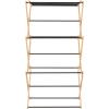 Household Essentials Bamboo V-Shaped Folding Clothes Drying Rack, Compact Upscale Laundry Rack with 8 Dowels(Drying Rack)