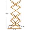 Household Essentials Bamboo V-Shaped Folding Clothes Drying Rack, Compact Upscale Laundry Rack with 8 Dowels(Drying Tower)