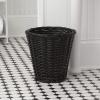 Household Essentials Black Small Willow Wicker Waste Basket(Black)