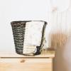 Household Essentials Black Small Willow Wicker Waste Basket(Brown)